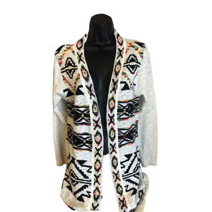 Pinkilicious Cardigan Sweater Womens Size Medium Long Sleeve New Southwestern
